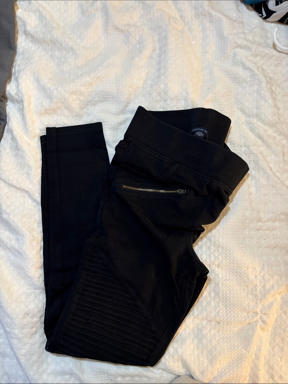 American Eagle Outfitters Black Moto Jeggings
